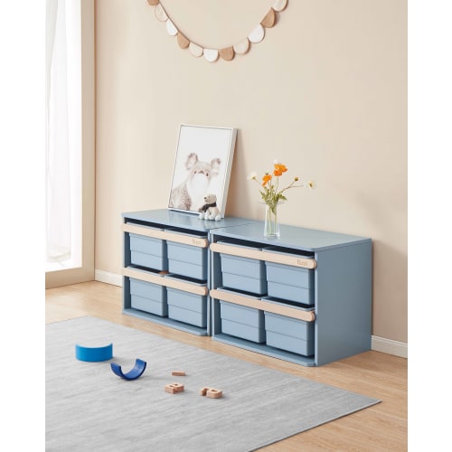 Boori Tidy Kids Toy Cabinet Blueberry and Almond Whimsical Kids